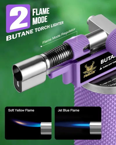 Miniatura 2 de Antorcha de butano RAVS, antorchas de soldadura con 2 modos de llama, antorcha de cocina con llama ajustable, antorchas de soldadura industriales