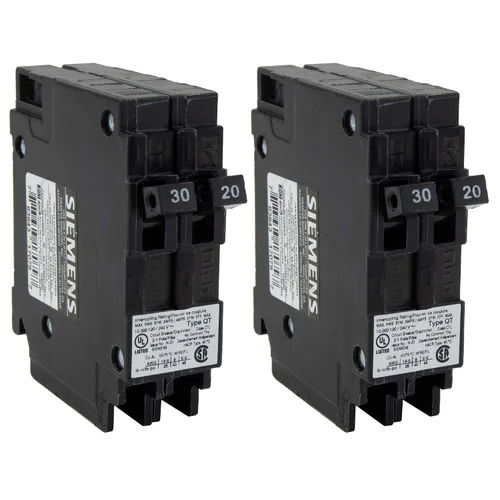 Miniatura 8 de RecPro Interruptor de circuito para RV Q3020 30/20 amperios doble unipolar 120V termo-magnético Desencadenamiento estándar Tipo de enchufe