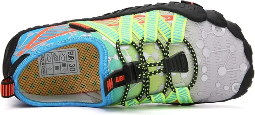 Miniatura 5 de UBFEN Zapatos de agua para niños y niñas, calcetines acuáticos descalzos, playa, deportes, natación, piscina, secado rápido, ligeros, niños pequeños
