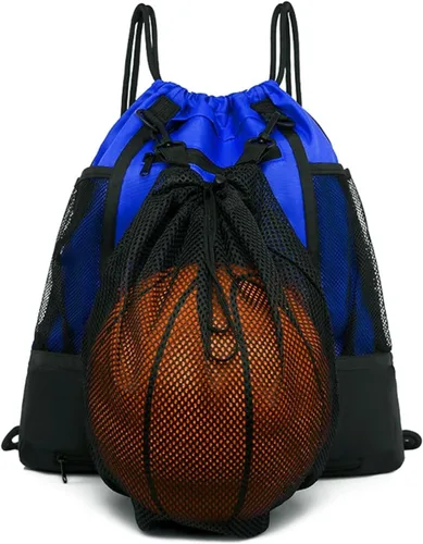 Miniatura 15 de STAY GENT - Mochila con cordón de baloncesto para niños, mochila de fútbol plegable, bolsa de gimnasio, mochila deportiva con bolsa de malla