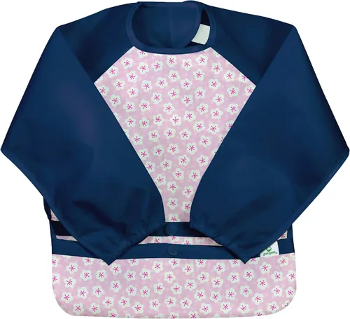 Babero de manga larga Snap & Go Easy Wear Pink Blossom