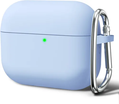 Miniatura 8 de Oakxco Funda de silicona para Airpods 3, bonita funda rígida femenina para Airpods de 3ª generación con llavero, gel de goma colorido suave de TPU