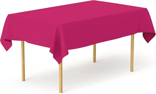 Miniatura 25 de Pomp Mantel Premium de Poliéster de 60" x 84" en Color Amarillo Plátano Tela Fácil de Cuidar, Resistente a Arrugas y Manchas Para Mesa Banana
