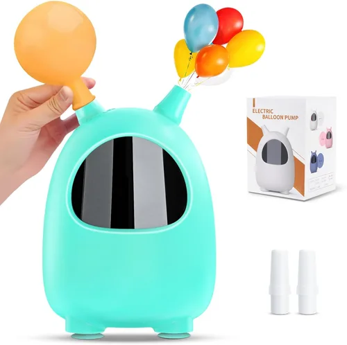 Miniatura 10 de Balloon Pump Electric, SPLAKS Balloons Inflator Air Pump Portable Balloon Blower for Garland Arch, Party Decoration Blanco