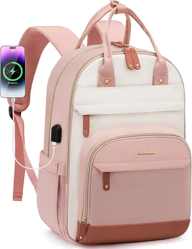 Miniatura 26 de LOVEVOOK Mochila para mujer, mochila para laptop de 15.6 pulgadas, mochilas escolares, bolsa antirrobo, bolsa antirrobo impermeable
