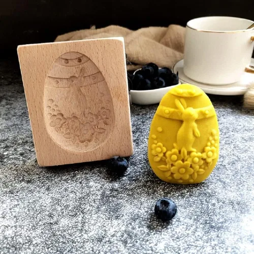 Miniatura 26 de Sello para galletas de búho 2 de madera - Molde tallado y prensa para pan de jengibre y galletas DIY (owl 2)