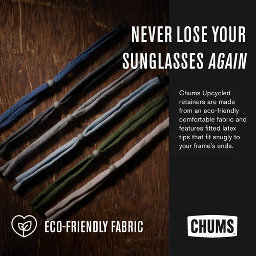 Miniatura 2 de Chums Retenedor de gafas de algodón reciclado, correa ajustable ecológica para gafas de sol Negro