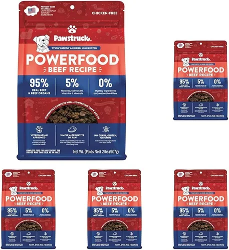 Miniatura 10 de Pawstruck Alimento para perros secado al aire con carne de res real, sin granos, fabricado en Estados Unidos, sin OMG y recomendado por