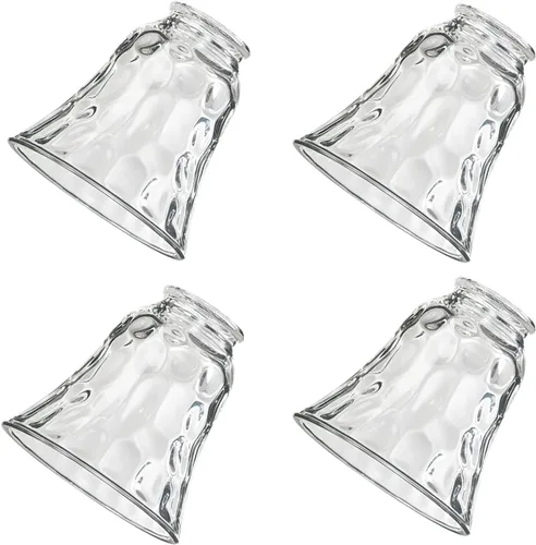Cubiertas de vidrio para ventilador de techo, reemplazo de pantalla de vidrio para lámpara de luz, paquete de 4 globos de vidrio transparente