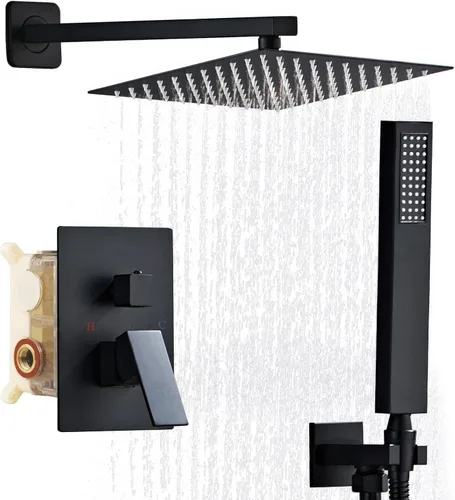 Miniatura 8 de SaniteModar Cabezal de Ducha, Sistema de Ducha de Baño de 10 Pulgadas, Cabezal de Ducha Cuadrado de Lluvia Multifunción, Kit de Ajuste de Cabezal