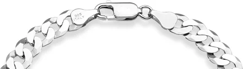 Miniatura 4 de Miabella Pulsera de plata de ley 925 italiana de 0.276 in de corte de diamante sólido de eslabones cubanos para hombres y mujeres, fabricada