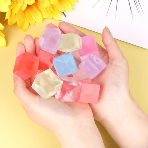 Miniatura 5 de 24 piezas de mini cubitos de hielo, bolas de cubos para apretar, juguetes para apretar para niños y adultos con TDAH y autismo para aliviar