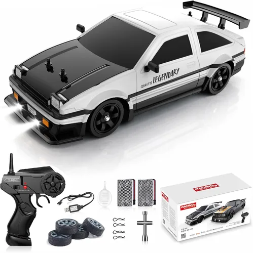 Miniatura 8 de Auto de control remoto Desdoni - Auto de control remoto RC Drift 1:16 Escala 4WD 18KM/H Vehículo modelo de alta velocidad 2.4GHz con luces LED