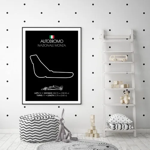 Miniatura 88 de Custom Car Posters Póster hecho a mano compatible con Autodromo Enzo e Dino Ferrari (Imola, Italia), póster de pista de carreras diseñado