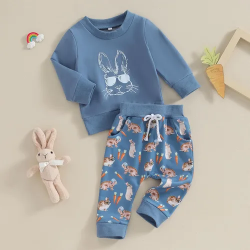 Miniatura 37 de Adobabirl Conjunto de sudadera y pantalones de Halloween para bebé, sudadera y pantalones con parche de calabaza para Halloween, otoño, ropa de bebé