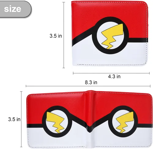 Miniatura 2 de MBIHJH Cartera de anime para niños y niñas, diseño de dibujos animados, de piel sintética, unisex, plegable, para tarjetas de crédito