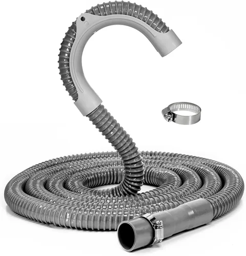 Miniatura 12 de Funmit Manguera de drenaje universal para lavadora de 8 pies, manguera de extensión flexible apta para la mayoría de lavadoras domésticas