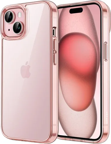 Miniatura 14 de JETech - Funda para iPhone 15 de 15,5 cm, cubierta antiamarilleo a prueba de golpes, parte trasera transparente antiarañazos (negro)
