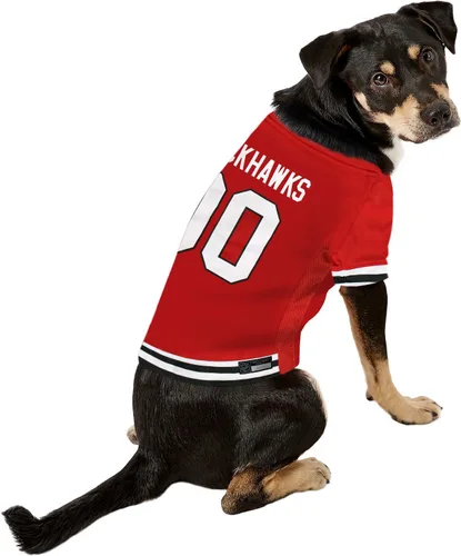 Miniatura 33 de Camiseta NHL Calgary Flames para perros y gatos, talla XL. ¡Deja que tu mascota sea un verdadero fanático de la NHL!