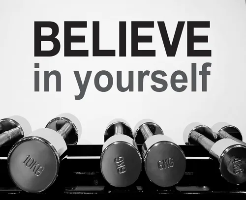 Miniatura 3 de Calcomanía de pared motivacional – Believe in Yourself – Vinilo de pared con citas inspiradoras, decoración de aula de oficina, gimnasio, calcomanía