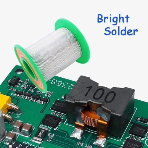 Miniatura 6 de Alambre de soldadura fino Núcleo de colofonia de calibre fino Electrónica Soldadura sin plomo 0.02 7.05oz Soldadura eléctrica de plata 0.024 in 7.05
