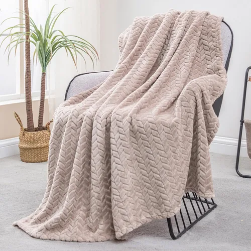 Miniatura 41 de Exclusivo Mezcla - Manta de forro polar tamaño individual para cama, 90x66 pulgadas, mantas suaves y acogedoras de franela jacquard, ligeras y Verde