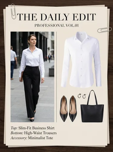 Miniatura 5 de Beninos Camisas blancas con botones para mujer, blusa elegante de vestir para oficina