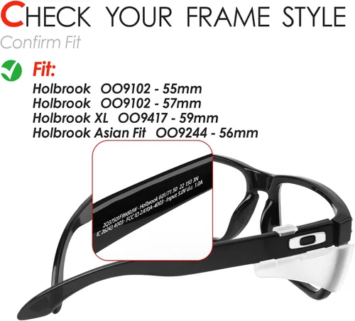 Miniatura 3 de Escudos laterales de gafas para Oakley Holbrook OO9102 Holbrook XL OO9417 Holbrook AF OO9244 Gafas de sol - Múltiples opciones Transparente