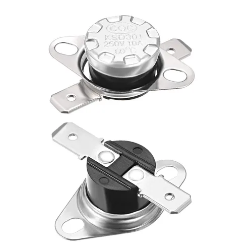 Miniatura 49 de uxcell KSD301 Termostato 32.0 °F/32 ° F 10 A Normalmente Cerrado N.C Ajuste Snap Disc Interruptor de temperatura para microondas, horno, cafeteras 2