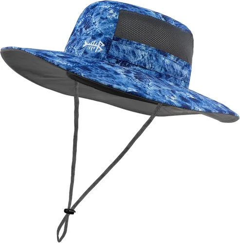 Miniatura 37 de BASSDASH Sombrero de pesca solar UPF 50+ resistente al agua con solapa desmontable para el cuello
