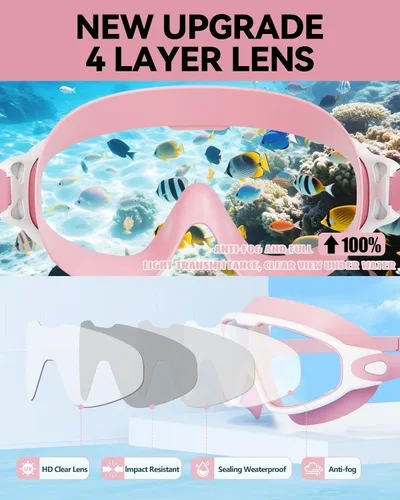 Miniatura 8 de Aegend - Nuevas gafas de natación de visión amplia para adultos, con protección antiniebla/UV, sin fugas, con tapones para los oídos para hombres
