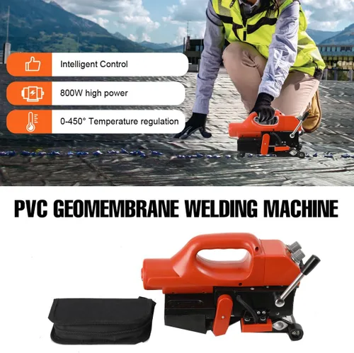Miniatura 2 de 800W Geo Membrana Superposición Cuña Soldador/3.9 in Geomembrana Máquina de soldadura de plástico Membrana de plástico Soldador de cuña caliente