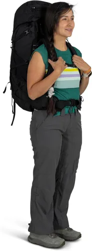 Miniatura 11 de Osprey Tempest 44L Mochila ligera de senderismo para mujer, mochila para viajes y campamento, pampa roja/gris carbón, M/L Pampas rojas/Gris carbón