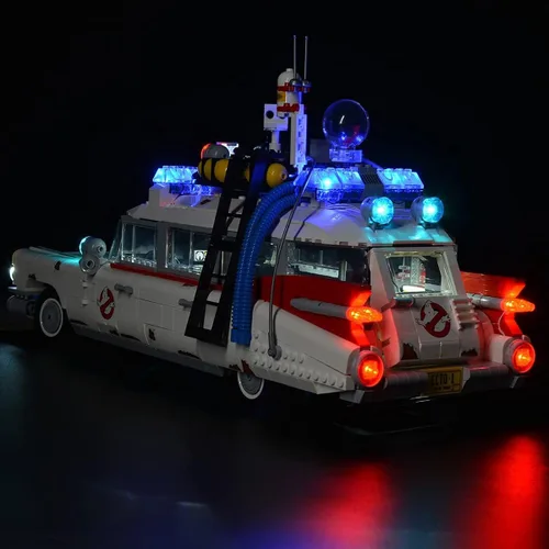 Miniatura 5 de RC con kit de luz LED de sonido compatible con Lego 10274, kit de iluminación de construcción para (Ghostbusters ECTO-1) modelo de bloques de Rc Con