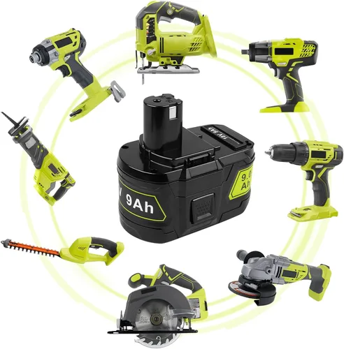 Miniatura 5 de Fancy Buying Batería de 9.0 Ah para Ryobi 18V batería para herramientas inalámbricas Ryobi ONE+P102 P103 P105 P107 P108 P109 P122 (paquete de 2)