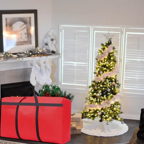 Miniatura 3 de HikooLSS Bolsa pequeña de almacenamiento para árbol de Navidad de 4 pies/5 pies, resistente, reutilizable, tela Oxford 600D, bolsa para árbol