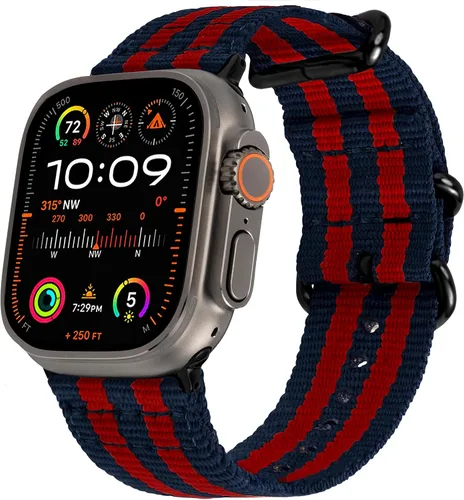 Miniatura 21 de Carterjett - Correa para Apple Watch 1.732 pulgadas, 1.654 pulgadas, 1.575 pulgadas, 1.496 pulgadas, nailon NATO, correas iWatch, mujeres y hombres
