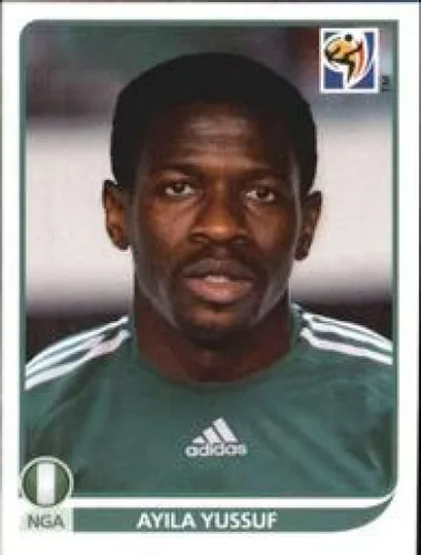 2010 Panini FIFA World Cup Stickers #134 Ayila Yussuf Nigeria Official Soccer Album Sticker (2 inch X 1.5 Inch) in Raw Condition (NM or Better)