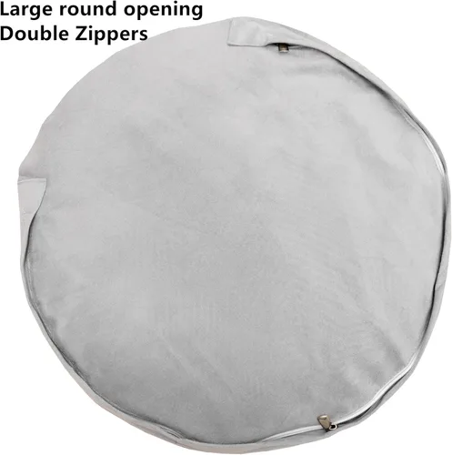 Miniatura 7 de Asuprui Puf Otomano Relleno Reposapiés Puf de Piso Reposapiés 20x12 Pulgadas Puf Redondo Asiento Puf Silla Saco de Frijoles de Piso Silla de Piso