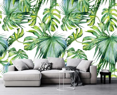 Miniatura 8 de Mural de pared de picos de montaña y bosque para dormitorio, sala de estar, papel tapiz para decoración 158" x 110" (no autoadhesivo)