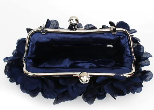 Miniatura 4 de Buddy - Bolso de mano de satén suave para mujer, con forma de rosa, para boda, fiesta