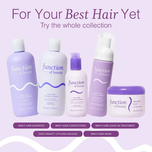 Miniatura 6 de Function of Beauty Acondicionador para cabello ondulado, sin sulfatos para una textura ondulada natural, ligero, antiencrespamiento, fortalecimiento