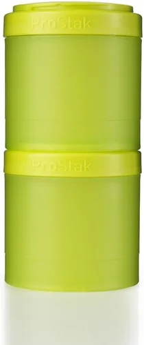 Miniatura 19 de BlenderBottle ProStak frascos de almacenamiento Twist n' Lock de expansión 2 paquetes con bandeja para pastillas, todo negro