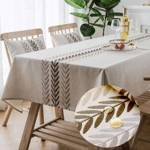 Bringsine - Mantel de lino lavable, diseño vintage, varios tamaños