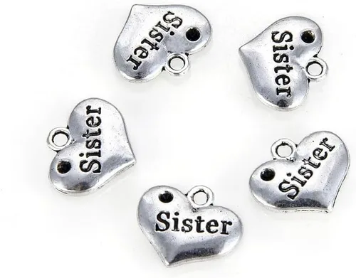 Miniatura 7 de Adabele Tree of Life Best Sister Mom Daughter Charm Pendants Antique Silver For Necklace Bracelet Anklet Earrings Keychain Jewelry Making