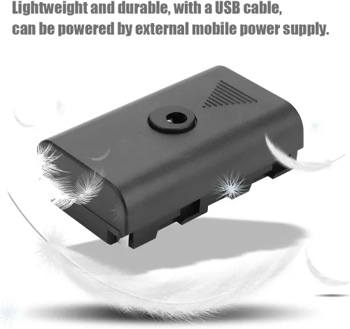 Miniatura 5 de NPF - Fuente de alimentación externa de batería ficticia, acoplador de batería ficticia para NPF550 F570 F770 F750 F970 F990 con cable USB