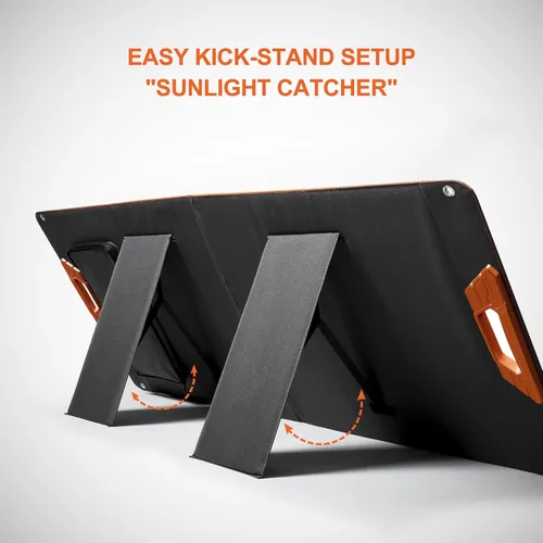 Miniatura 7 de Paneles solares de 100 vatios portátiles, 24% de alta eficiencia, 18V, cargador solar plegable con salidas USB para estaciones de energía