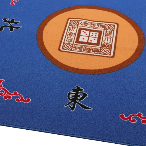 Miniatura 3 de Alfombrilla de Mahjong con 3 dados y bolsa de transporte, alfombrilla de mesa antideslizante y de reducción de ruido para juegos de póker, cartas