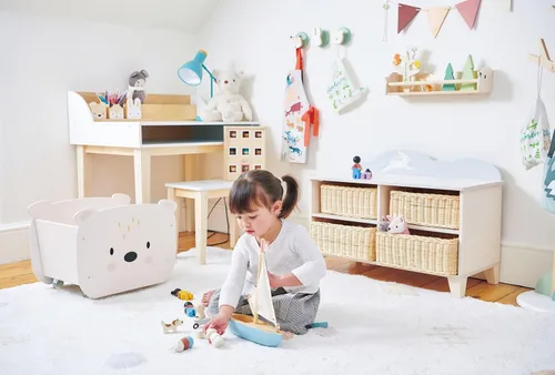 Miniatura 8 de Tender Leaf Toys - Sailaway Boat - Juego educativo de barco de vela de madera con 2 figuras de animales para niños, promueve el juego imaginativo
