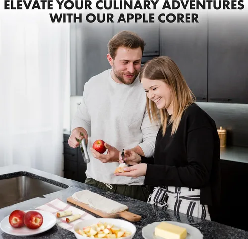 Miniatura 9 de Zulay Kitchen Herramienta Premium para Deshuesador de Manzanas - Hojas Ultra Afiladas de Acero Inoxidable y Serradas para Cortar Fácilmente - Fácil
